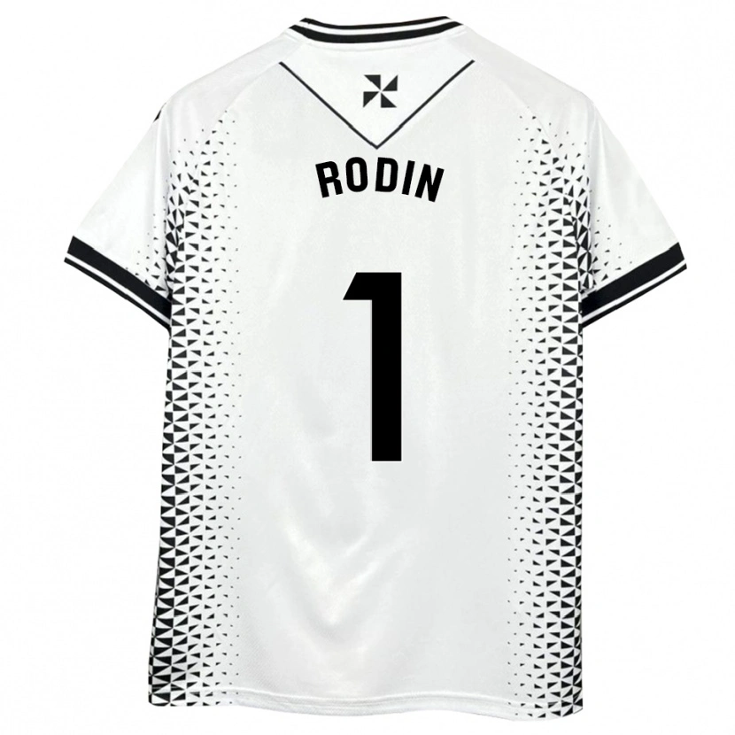 Danxen Kinderen Antonio Rodin #1 Wit Zwart Thuisshirt Thuistenue 2025/26 T-Shirt België