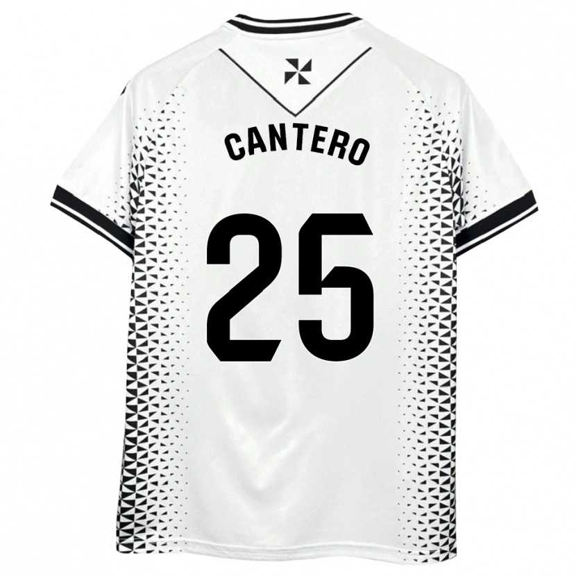 Danxen Kinderen Yago Cantero #25 Wit Zwart Thuisshirt Thuistenue 2025/26 T-Shirt België
