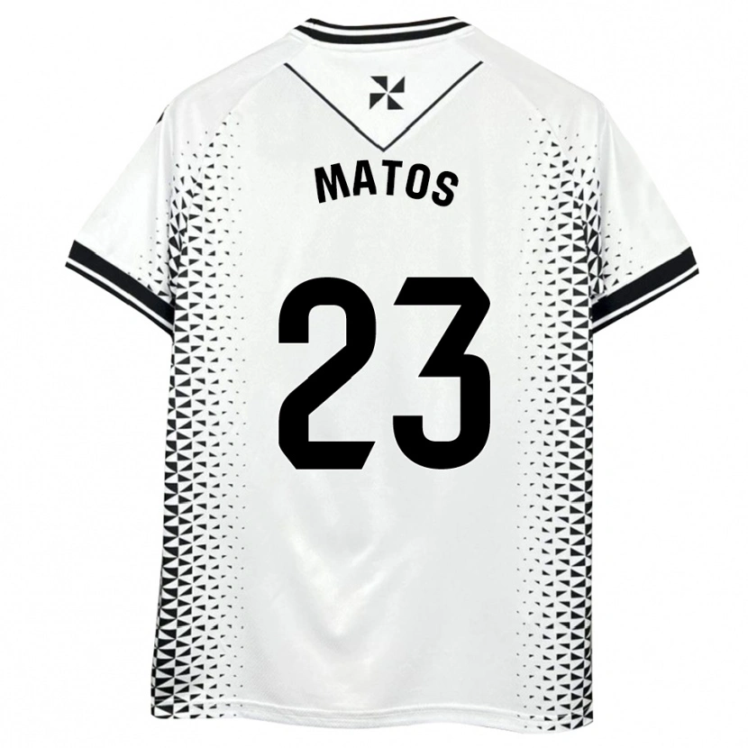 Danxen Kinderen José Matos #23 Wit Zwart Thuisshirt Thuistenue 2025/26 T-Shirt België