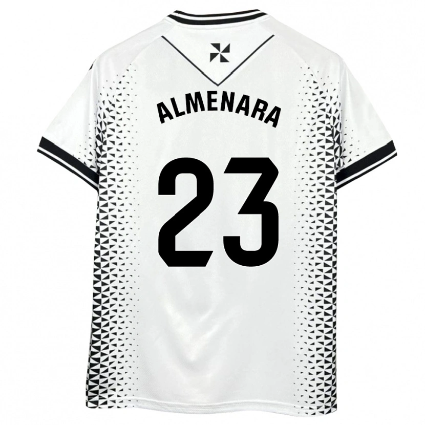 Danxen Kinderen Gonzalo Almenara #23 Wit Zwart Thuisshirt Thuistenue 2025/26 T-Shirt België
