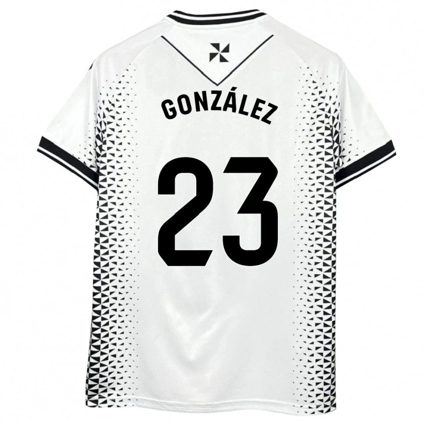 Danxen Kinderen Elías González #23 Wit Zwart Thuisshirt Thuistenue 2025/26 T-Shirt België