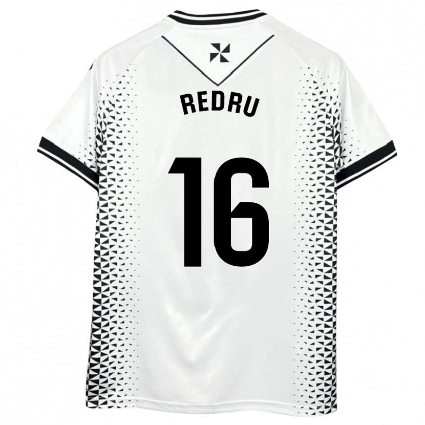 Danxen Kinderen Carlos Redru #16 Wit Zwart Thuisshirt Thuistenue 2025/26 T-Shirt België