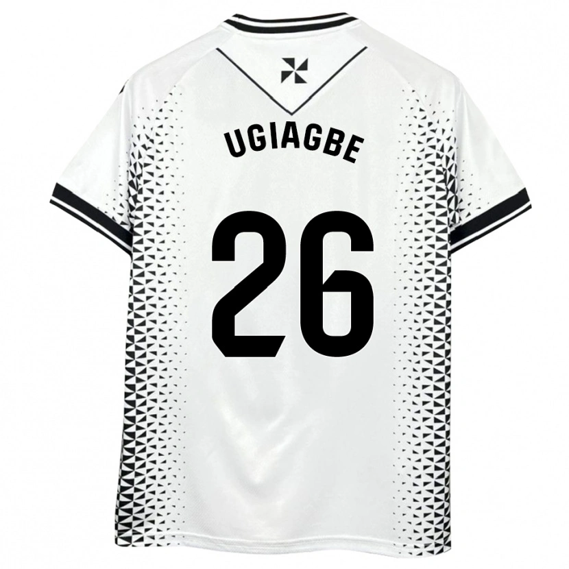 Danxen Kinderen Efe Ugiagbe #26 Wit Zwart Thuisshirt Thuistenue 2025/26 T-Shirt België