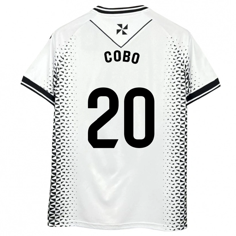 Danxen Kinderen David Cobo #20 Wit Zwart Thuisshirt Thuistenue 2025/26 T-Shirt België
