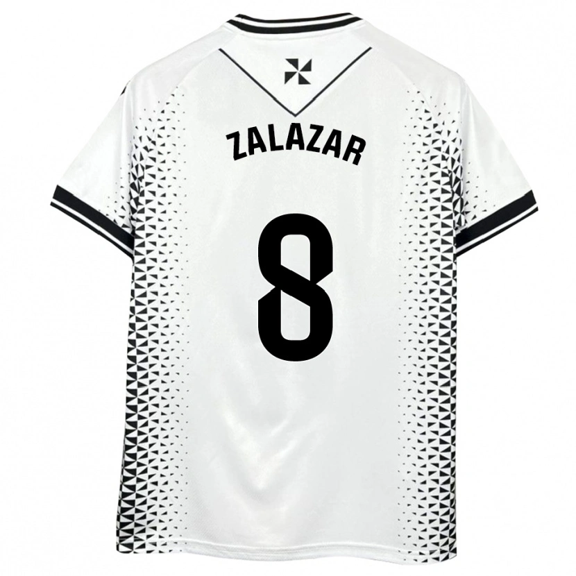 Danxen Kinderen Kuki Zalazar #8 Wit Zwart Thuisshirt Thuistenue 2025/26 T-Shirt België