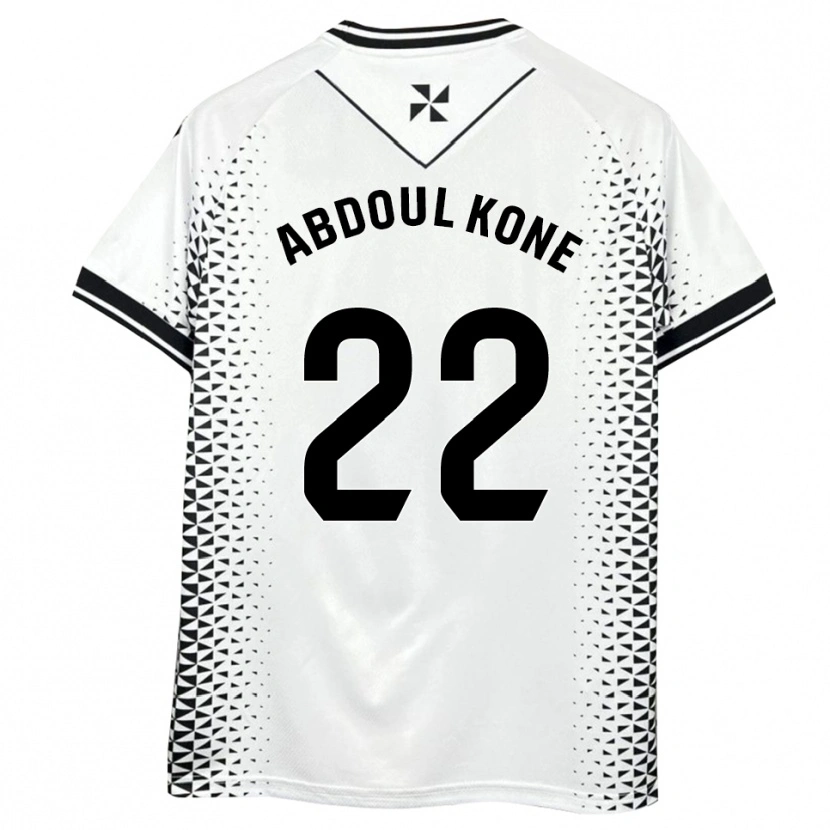 Danxen Kinderen Kialy Abdoul Kone #22 Wit Zwart Thuisshirt Thuistenue 2025/26 T-Shirt België
