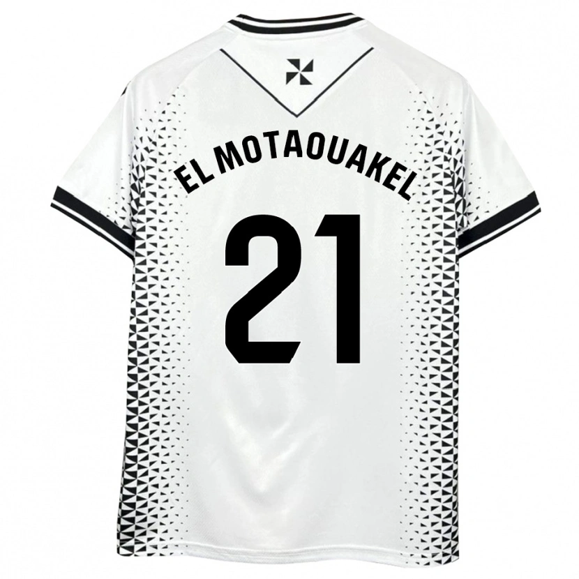 Danxen Kinderen Hamza El Motaouakel #21 Wit Zwart Thuisshirt Thuistenue 2025/26 T-Shirt België