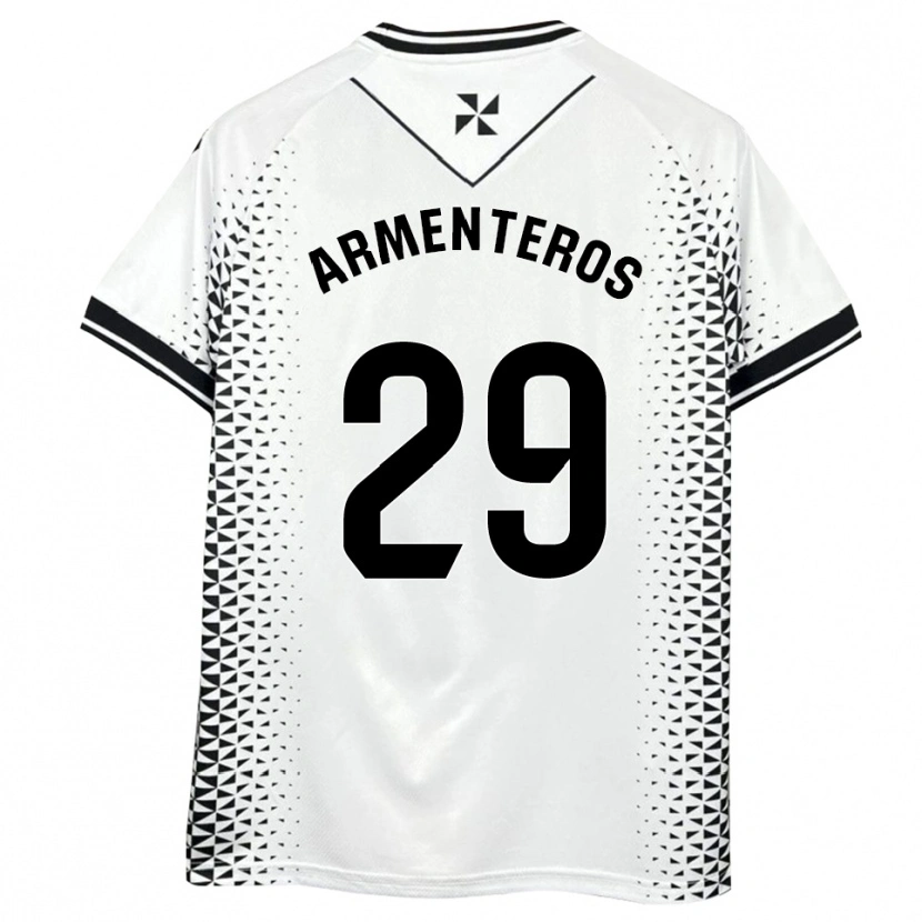 Danxen Kinderen Víctor Armenteros #29 Wit Zwart Thuisshirt Thuistenue 2025/26 T-Shirt België