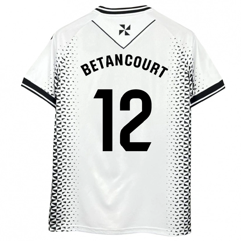 Danxen Kinderen Arick Betancourt #12 Wit Zwart Thuisshirt Thuistenue 2025/26 T-Shirt België