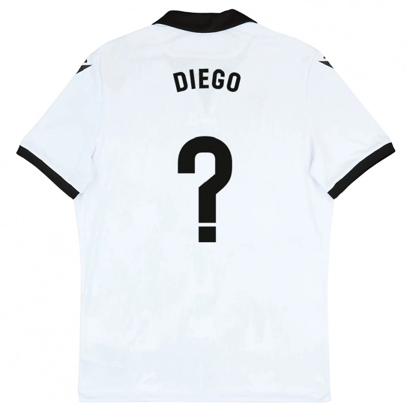 Danxen Kinderen Diego Sánchez #0 Wit Zwart Thuisshirt Thuistenue 2025/26 T-Shirt België