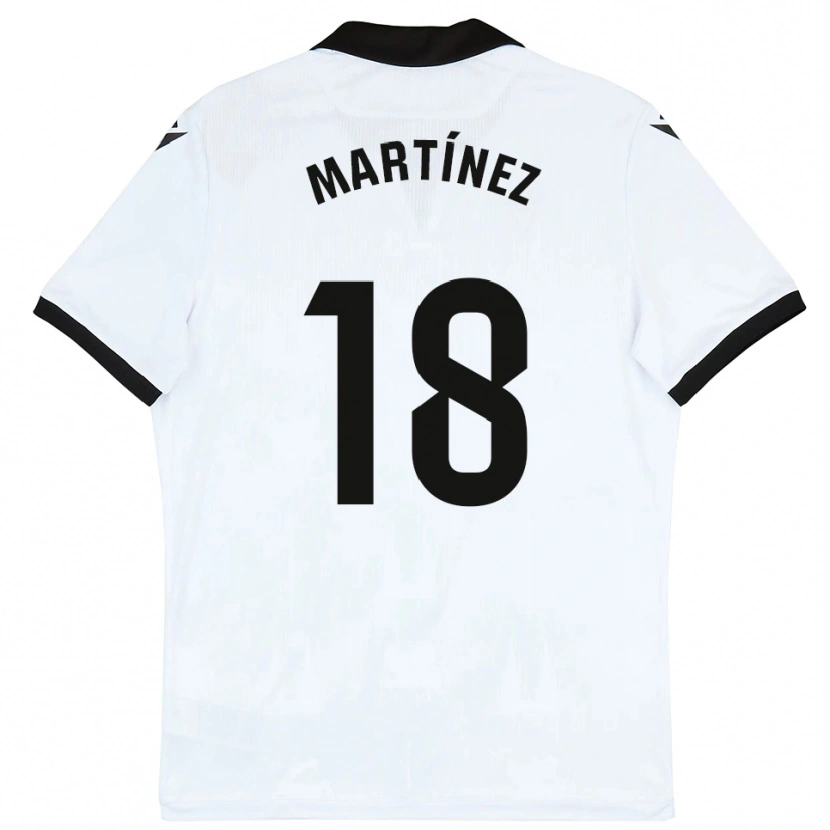Danxen Kinderen Brais Martínez #18 Wit Zwart Thuisshirt Thuistenue 2025/26 T-Shirt België