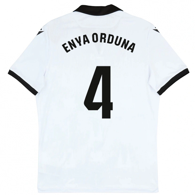 Danxen Kinderen Enya Orduna #4 Wit Zwart Thuisshirt Thuistenue 2025/26 T-Shirt België