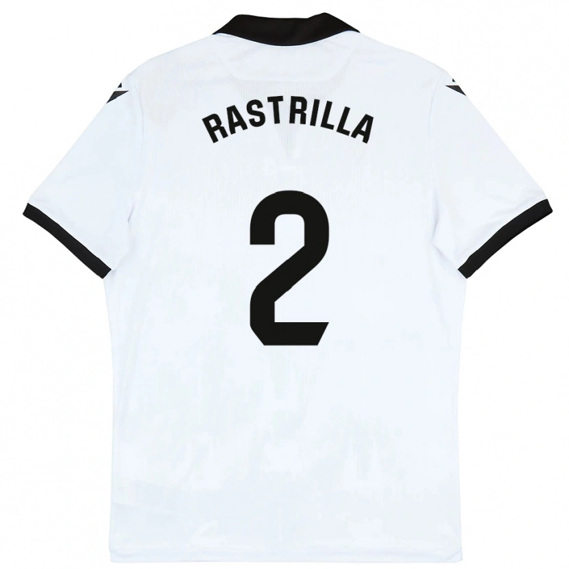 Danxen Kinderen Hugo Rastrilla #2 Wit Zwart Thuisshirt Thuistenue 2025/26 T-Shirt België