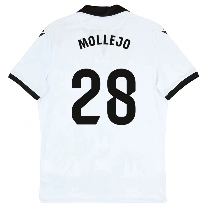 Danxen Kinderen Víctor Mollejo #28 Wit Zwart Thuisshirt Thuistenue 2025/26 T-Shirt België