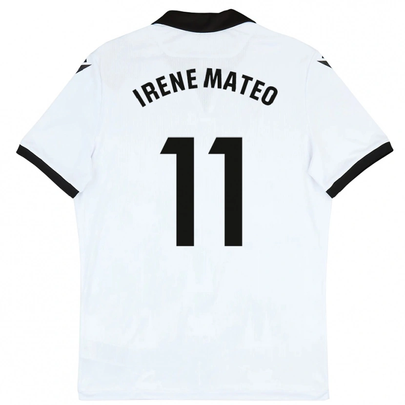 Danxen Kinderen Irene Mateo #11 Wit Zwart Thuisshirt Thuistenue 2025/26 T-Shirt België