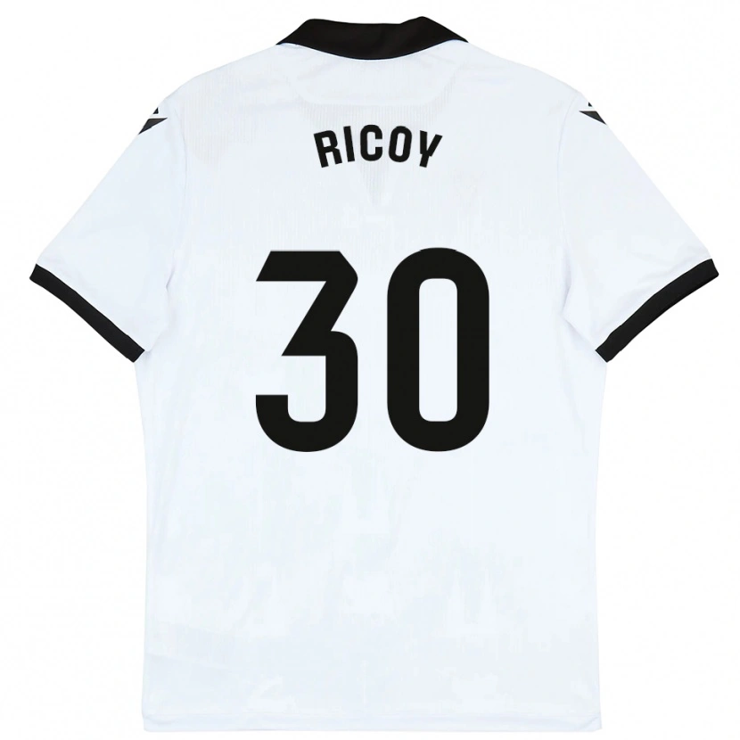 Danxen Kinderen Lucas Ricoy #30 Wit Zwart Thuisshirt Thuistenue 2025/26 T-Shirt België