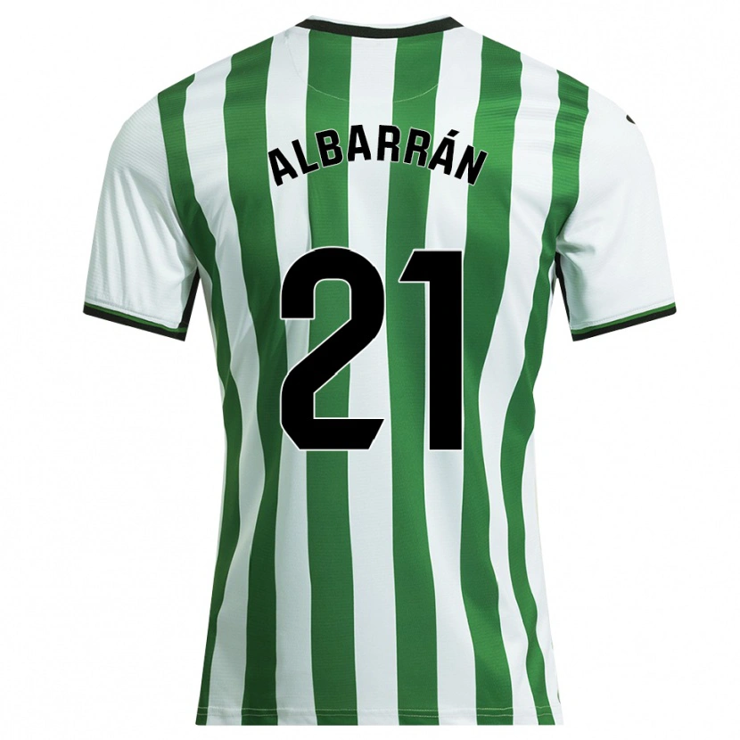 Danxen Kinderen Carlos Albarrán #21 Wit Groen Thuisshirt Thuistenue 2025/26 T-Shirt België