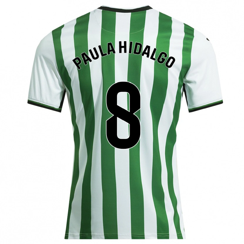 Danxen Kinderen Paula Hidalgo Gutiérrez #8 Wit Groen Thuisshirt Thuistenue 2025/26 T-Shirt België