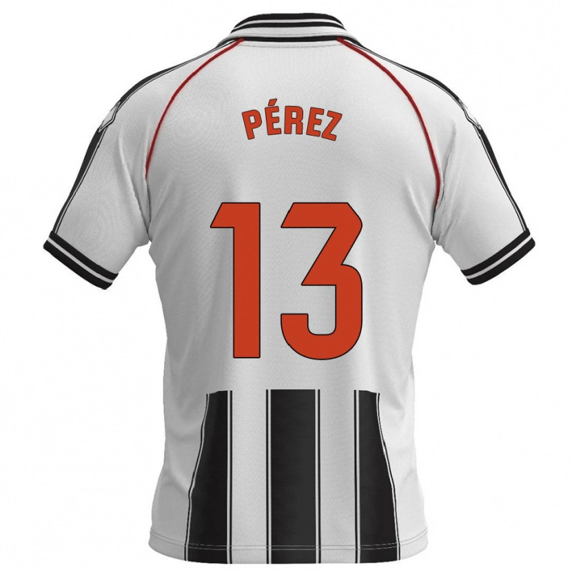 Danxen Kinderen Axel Pérez #13 Wit Zwart Thuisshirt Thuistenue 2025/26 T-Shirt België