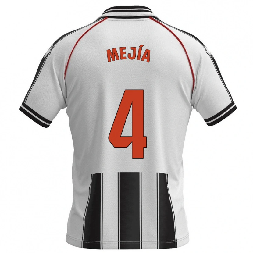 Danxen Kinderen Jordan Mejía #4 Wit Zwart Thuisshirt Thuistenue 2025/26 T-Shirt België