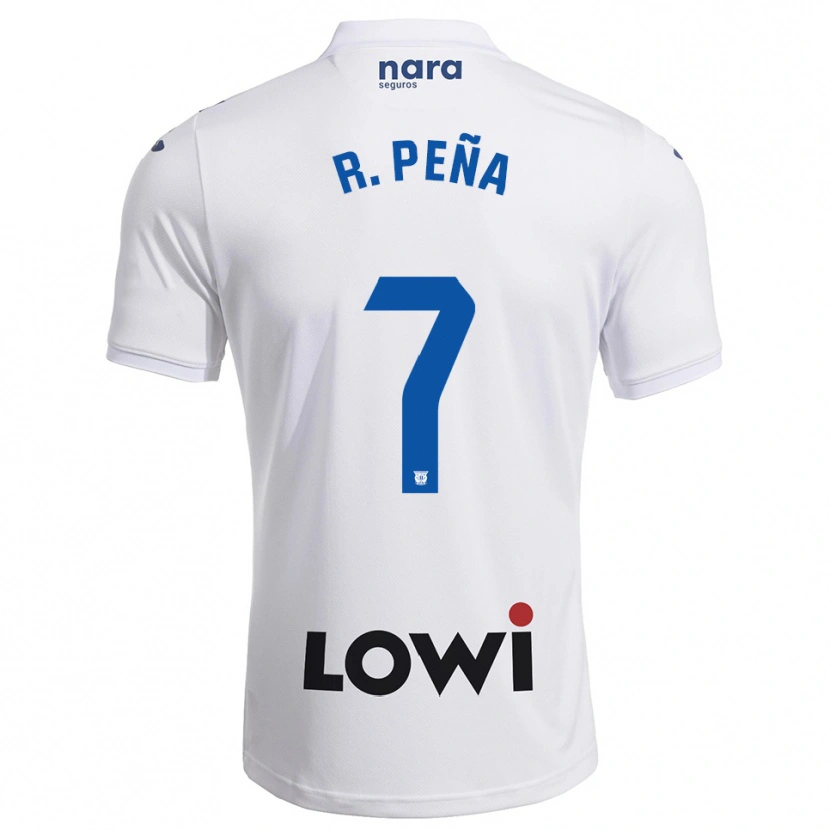 Danxen Kinderen Rubén Peña #7 Wit Marineblauw Thuisshirt Thuistenue 2025/26 T-Shirt België