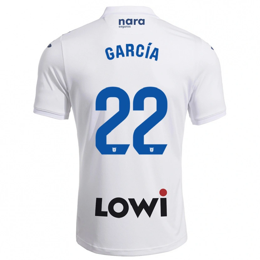 Danxen Kinderen Hugo García #22 Wit Marineblauw Thuisshirt Thuistenue 2025/26 T-Shirt België