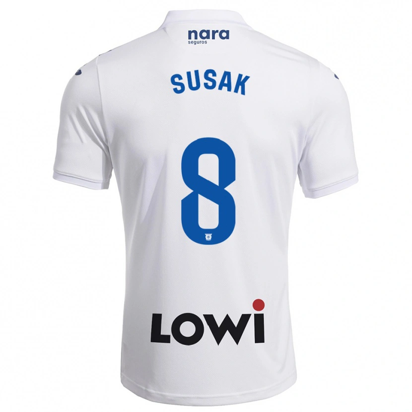 Danxen Kinderen Petro Susak #8 Wit Marineblauw Thuisshirt Thuistenue 2025/26 T-Shirt België