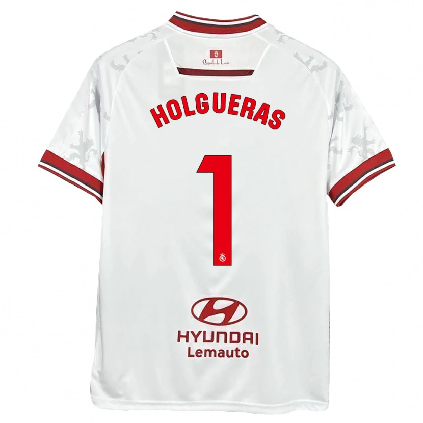 Danxen Kinderen Javi Holgueras #1 Wit Rood Thuisshirt Thuistenue 2025/26 T-Shirt België