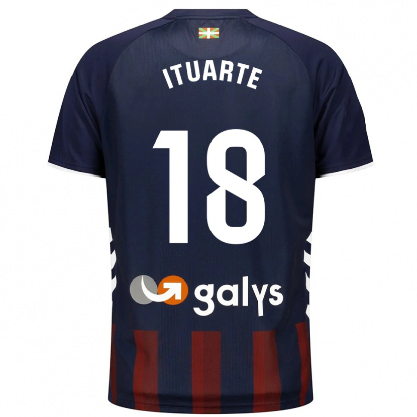 Danxen Kinderen Joseba Ituarte #18 Marineblauw Rood Thuisshirt Thuistenue 2025/26 T-Shirt België