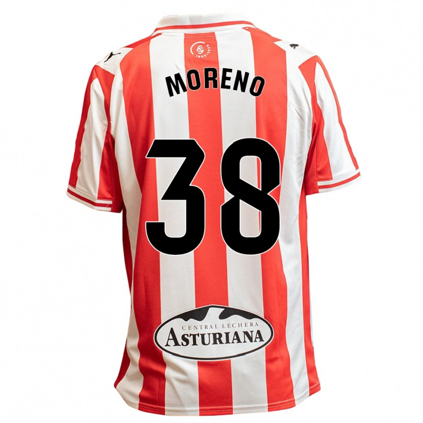 Danxen Kinderen Gerard Moreno #38 Wit Rood Thuisshirt Thuistenue 2025/26 T-Shirt België