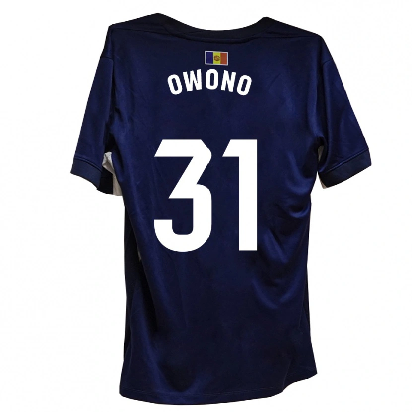 Danxen Kinderen Jesús Owono #31 Marineblauw Wit Thuisshirt Thuistenue 2025/26 T-Shirt België