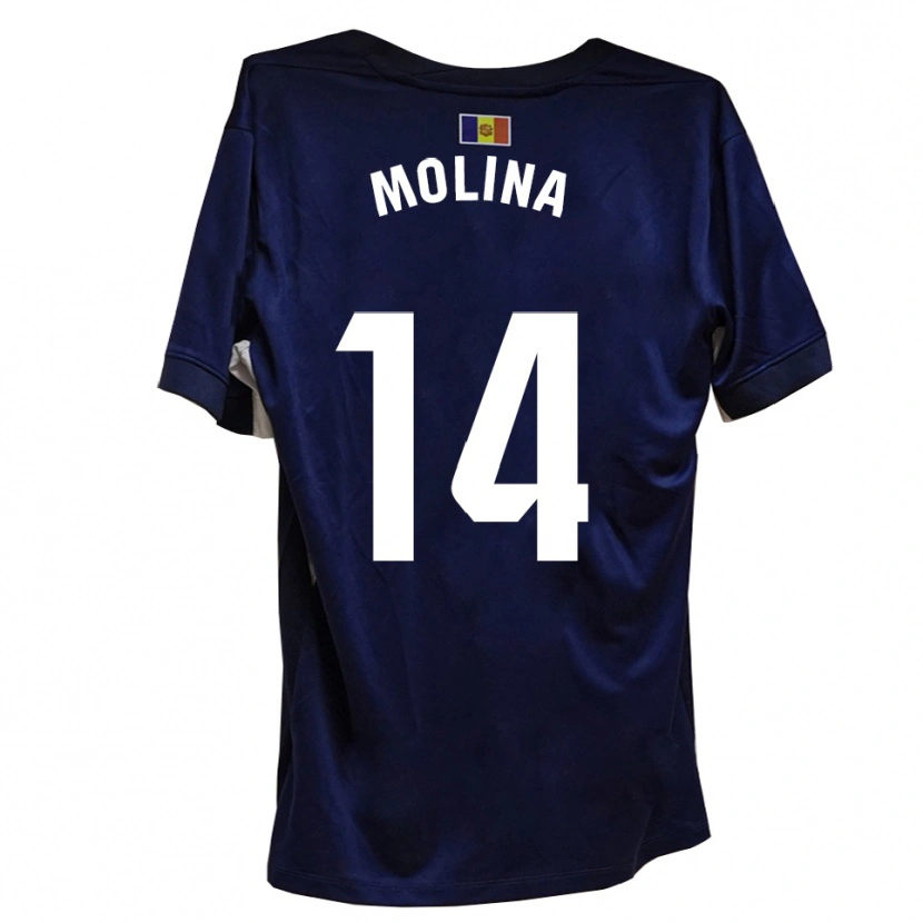 Danxen Kinderen Sergio Molina #14 Marineblauw Wit Thuisshirt Thuistenue 2025/26 T-Shirt België