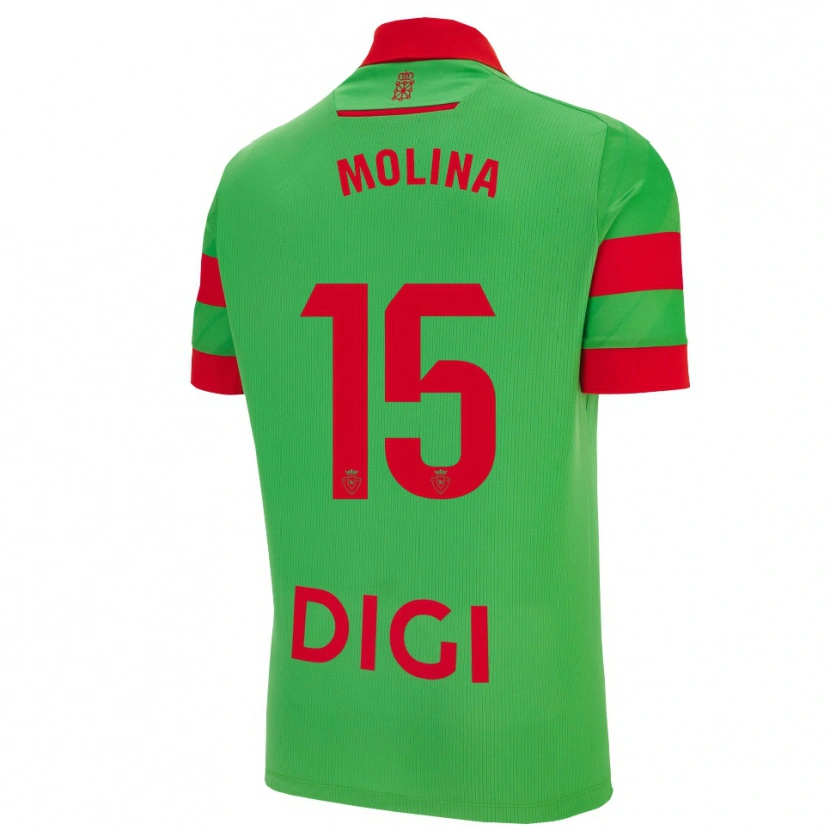 Danxen Kinderen Guillem Molina #15 Groen Rood Uitshirt Uittenue 2025/26 T-Shirt België