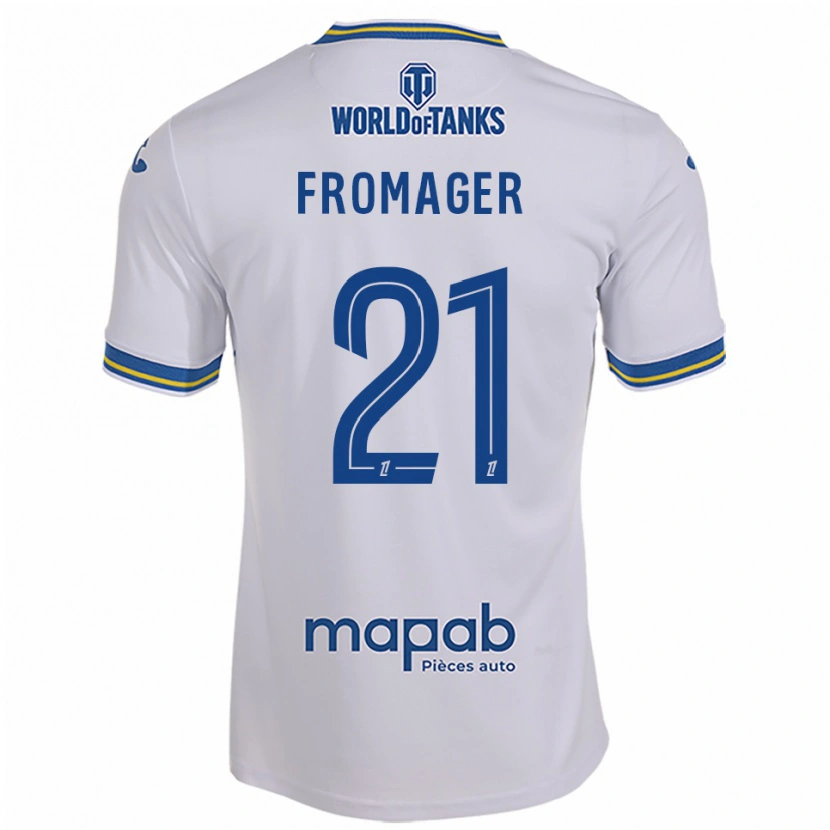 Danxen Kinderen Côme Fromager #21 Wit Hemelsblauw Uitshirt Uittenue 2025/26 T-Shirt België
