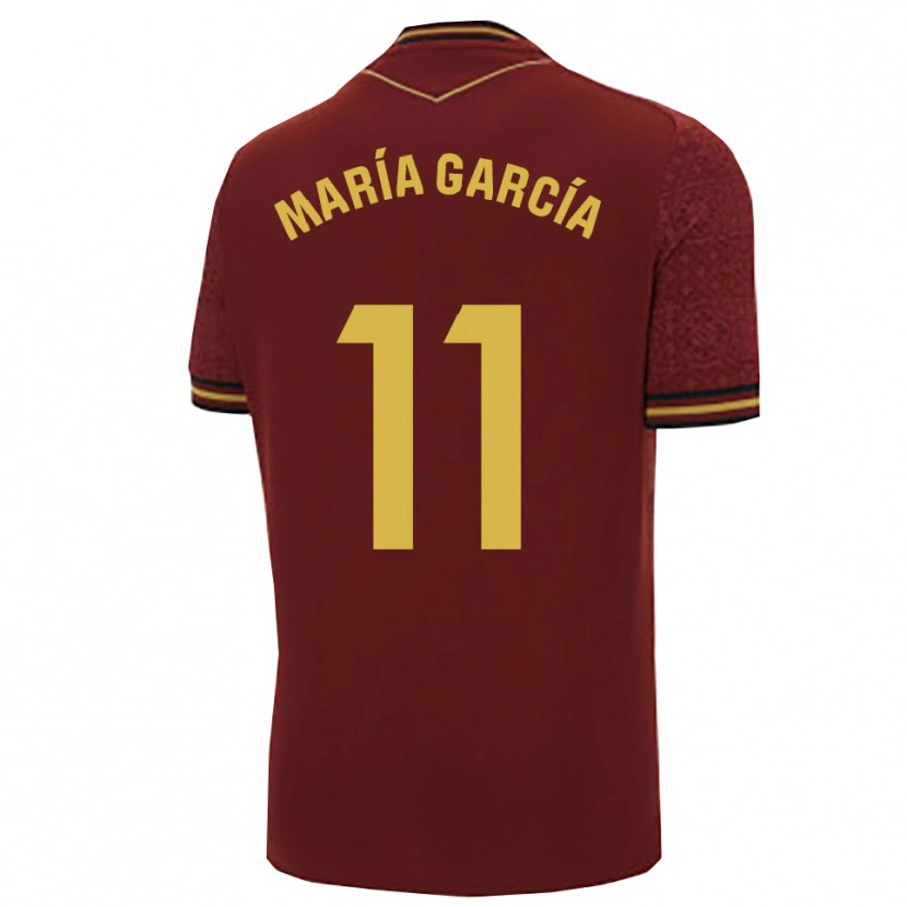 Danxen Kinderen María García Villega #11 Bordeaux Goud Uitshirt Uittenue 2025/26 T-Shirt België