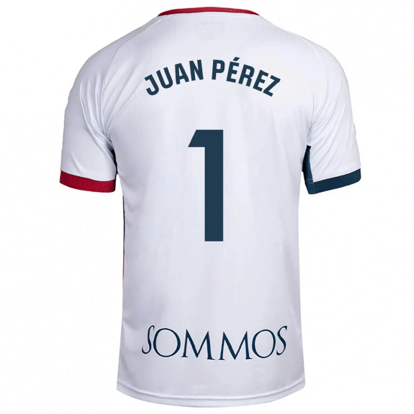 Danxen Kinderen Juan Pérez #1 Wit Rood Uitshirt Uittenue 2025/26 T-Shirt België