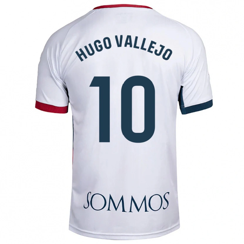 Danxen Kinderen Hugo Vallejo #10 Wit Rood Uitshirt Uittenue 2025/26 T-Shirt België