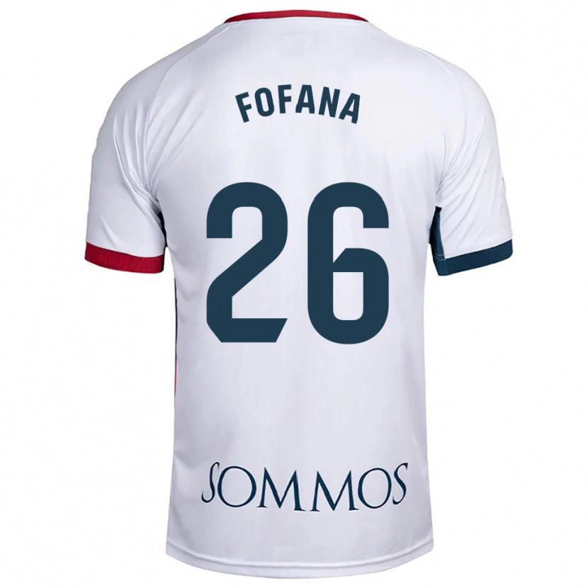 Danxen Kinderen Tumani Fofana #26 Wit Rood Uitshirt Uittenue 2025/26 T-Shirt België
