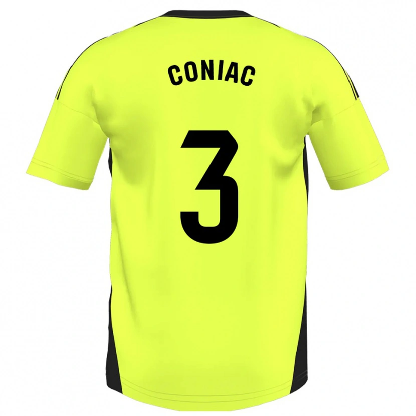Danxen Kinderen Edu Coniac #3 Fluorescerend Geel Uitshirt Uittenue 2025/26 T-Shirt België