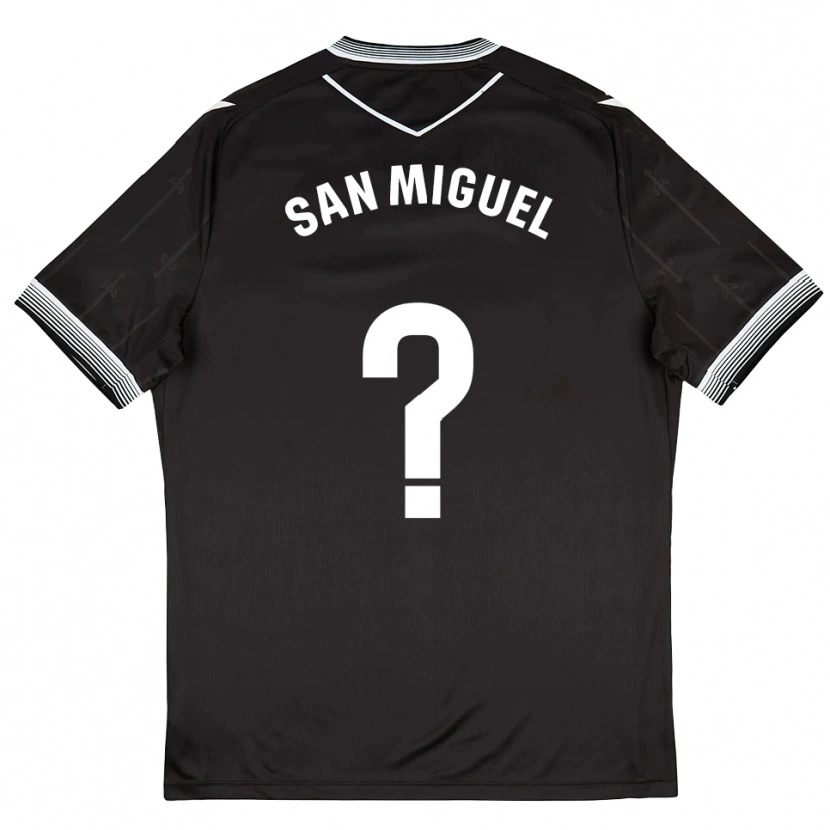 Danxen Kinderen Darío San Miguel #0 Zwart Wit Uitshirt Uittenue 2025/26 T-Shirt België