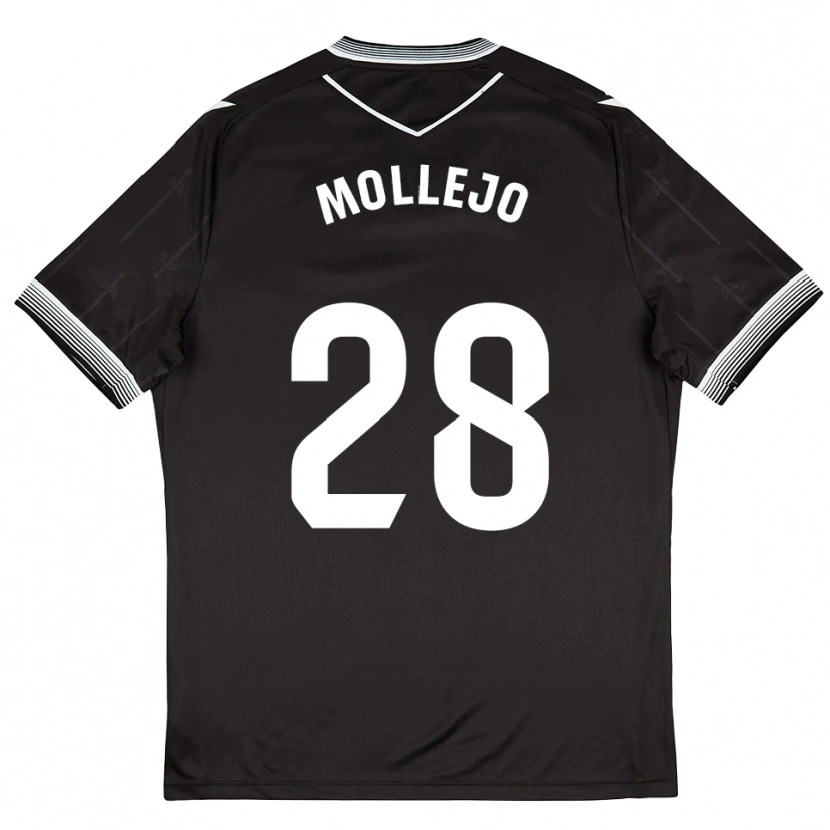 Danxen Kinderen Víctor Mollejo #28 Zwart Wit Uitshirt Uittenue 2025/26 T-Shirt België