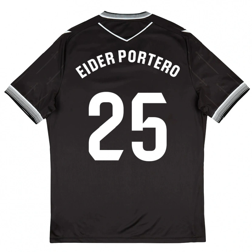 Danxen Kinderen Eider Portero #25 Zwart Wit Uitshirt Uittenue 2025/26 T-Shirt België