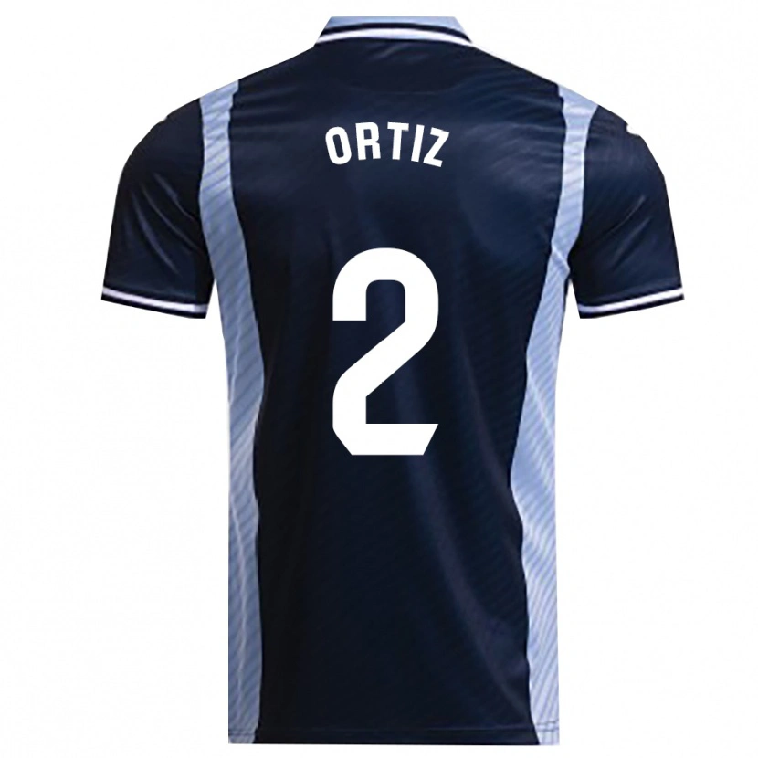 Danxen Kinderen Pedro Ortiz #2 Marineblauw Hemelsblauw Uitshirt Uittenue 2025/26 T-Shirt België