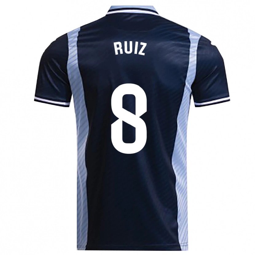 Danxen Kinderen Isma Ruiz #8 Marineblauw Hemelsblauw Uitshirt Uittenue 2025/26 T-Shirt België