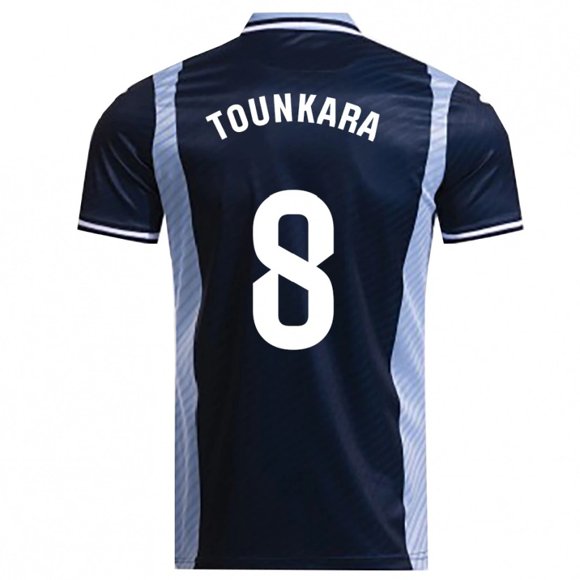 Danxen Kinderen Ntji Tounkara #8 Marineblauw Hemelsblauw Uitshirt Uittenue 2025/26 T-Shirt België