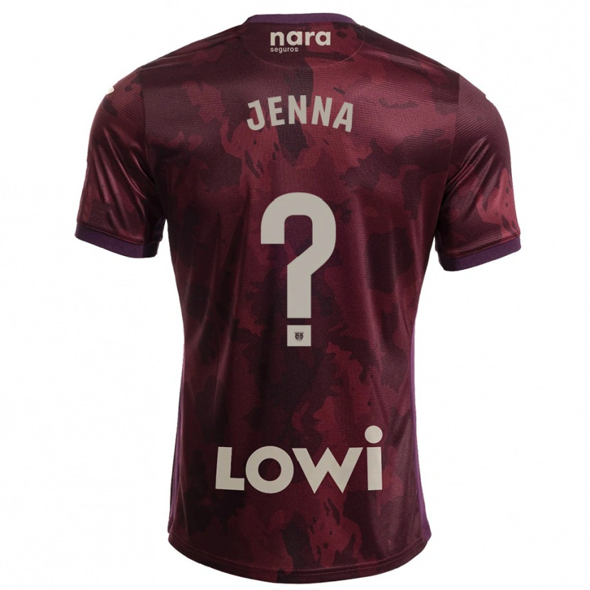 Danxen Kinderen Jenna Mahmoud Abu-Wardeh #0 Bordeaux Wit Uitshirt Uittenue 2025/26 T-Shirt België