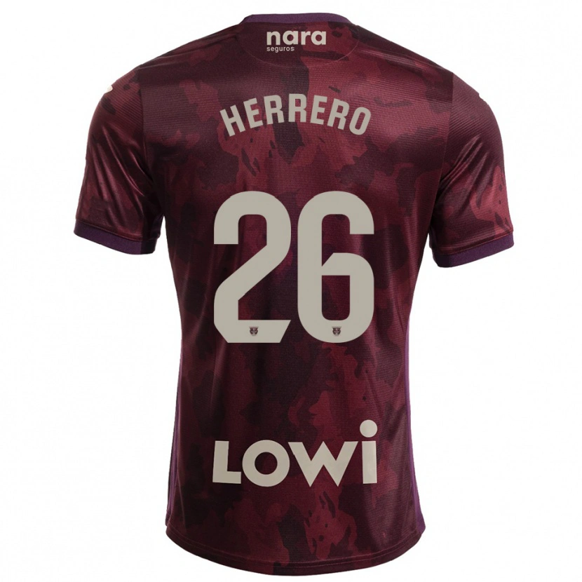Danxen Kinderen Jorge Herrero #26 Bordeaux Wit Uitshirt Uittenue 2025/26 T-Shirt België