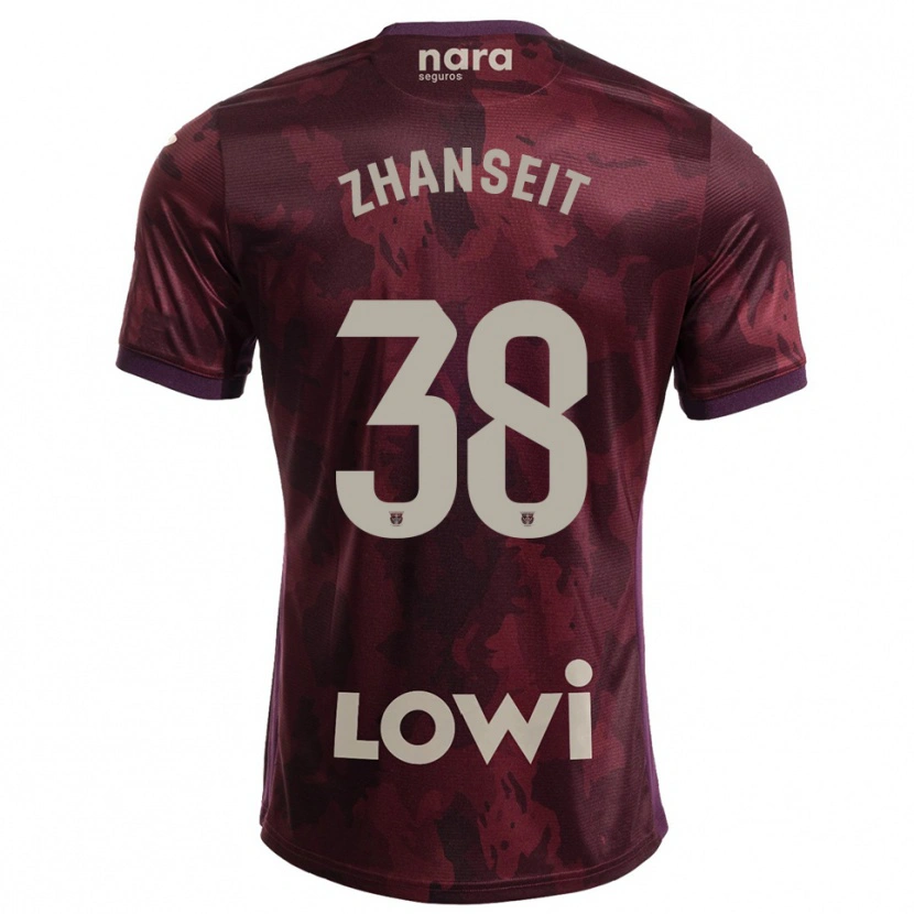 Danxen Kinderen Sultan Zhanseit #38 Bordeaux Wit Uitshirt Uittenue 2025/26 T-Shirt België
