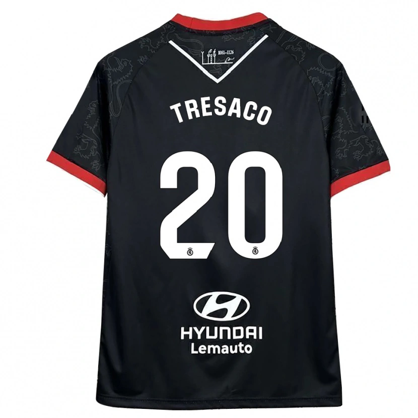 Danxen Kinderen Rafa Tresaco #20 Zwart Rood Uitshirt Uittenue 2025/26 T-Shirt België