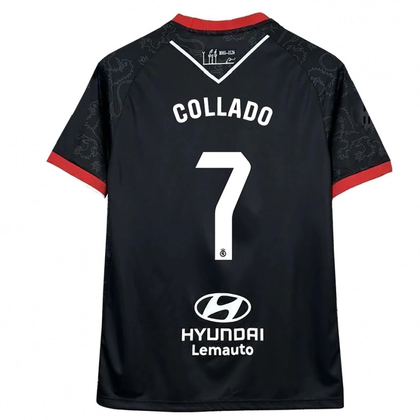 Danxen Kinderen Diego Collado #7 Zwart Rood Uitshirt Uittenue 2025/26 T-Shirt België